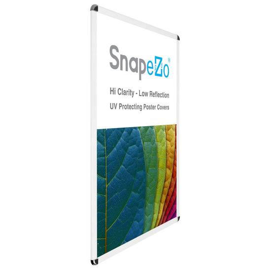 SnapeZo® 68.58 x 101.60 cm White Round-Cornered Snap Frame - 32MM Profile