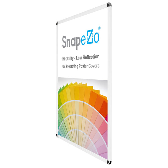 SnapeZo® 68.58 x 101.60 cm White Round-Cornered Snap Frame - 32MM Profile