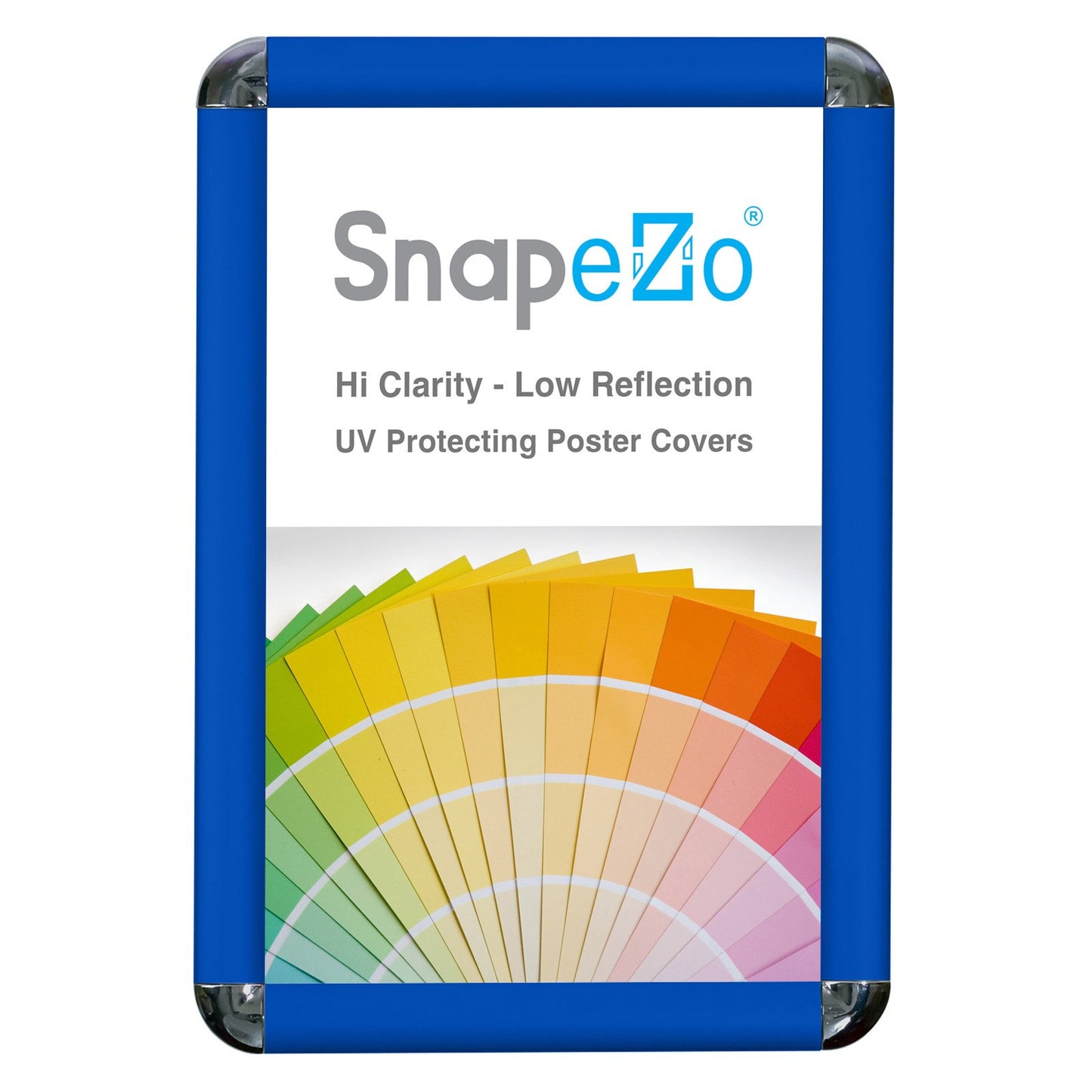 SnapeZo® 27.94 x 43.18 cm Blue Round-Cornered Snap Frame - 25MM Profile