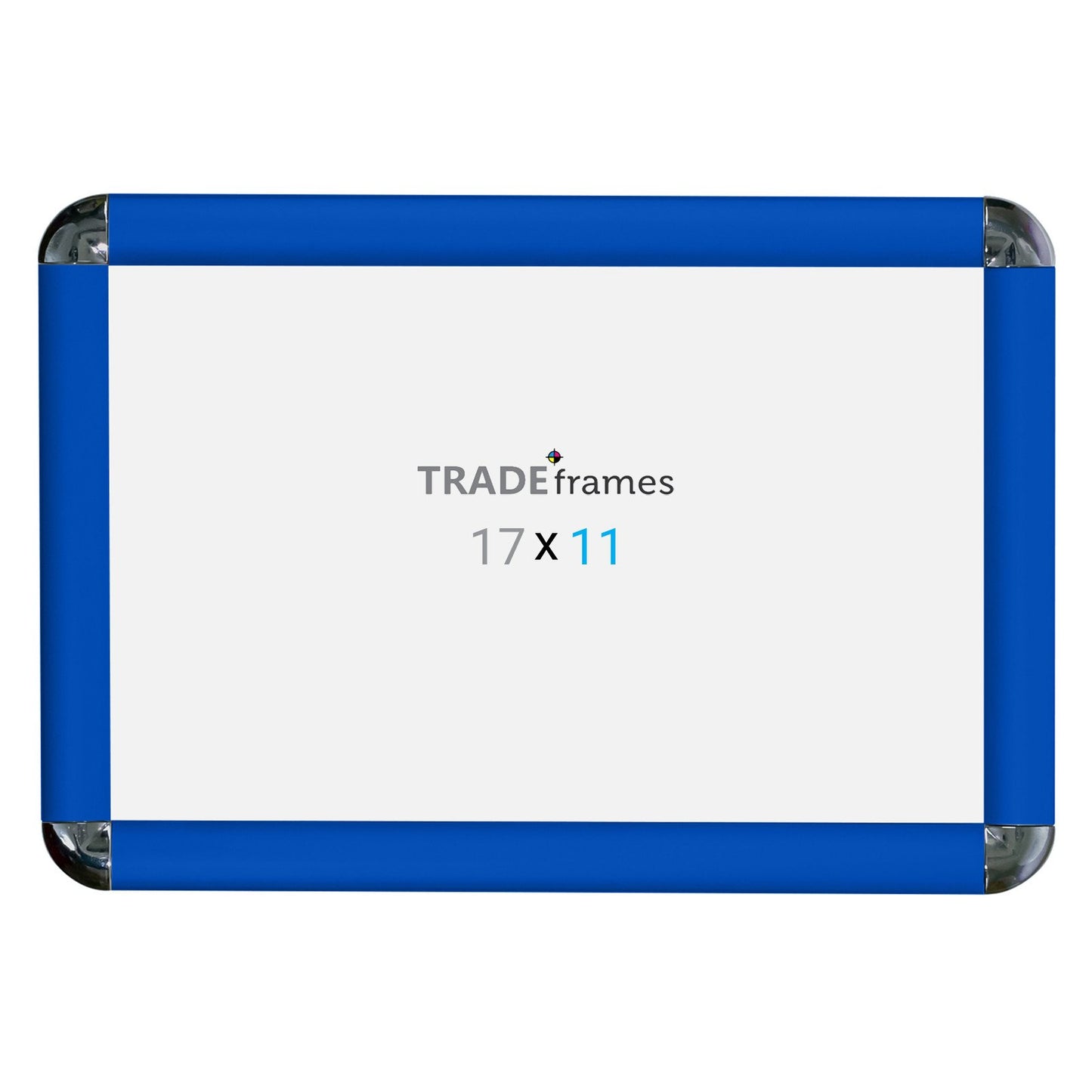 27.94 x 43.18 cm Blue Round-Cornered Snap Frame - 25MM Profile