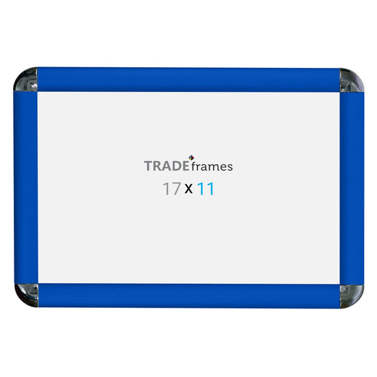 27.94 x 43.18 cm Blue Round-Cornered Snap Frame - 25MM Profile