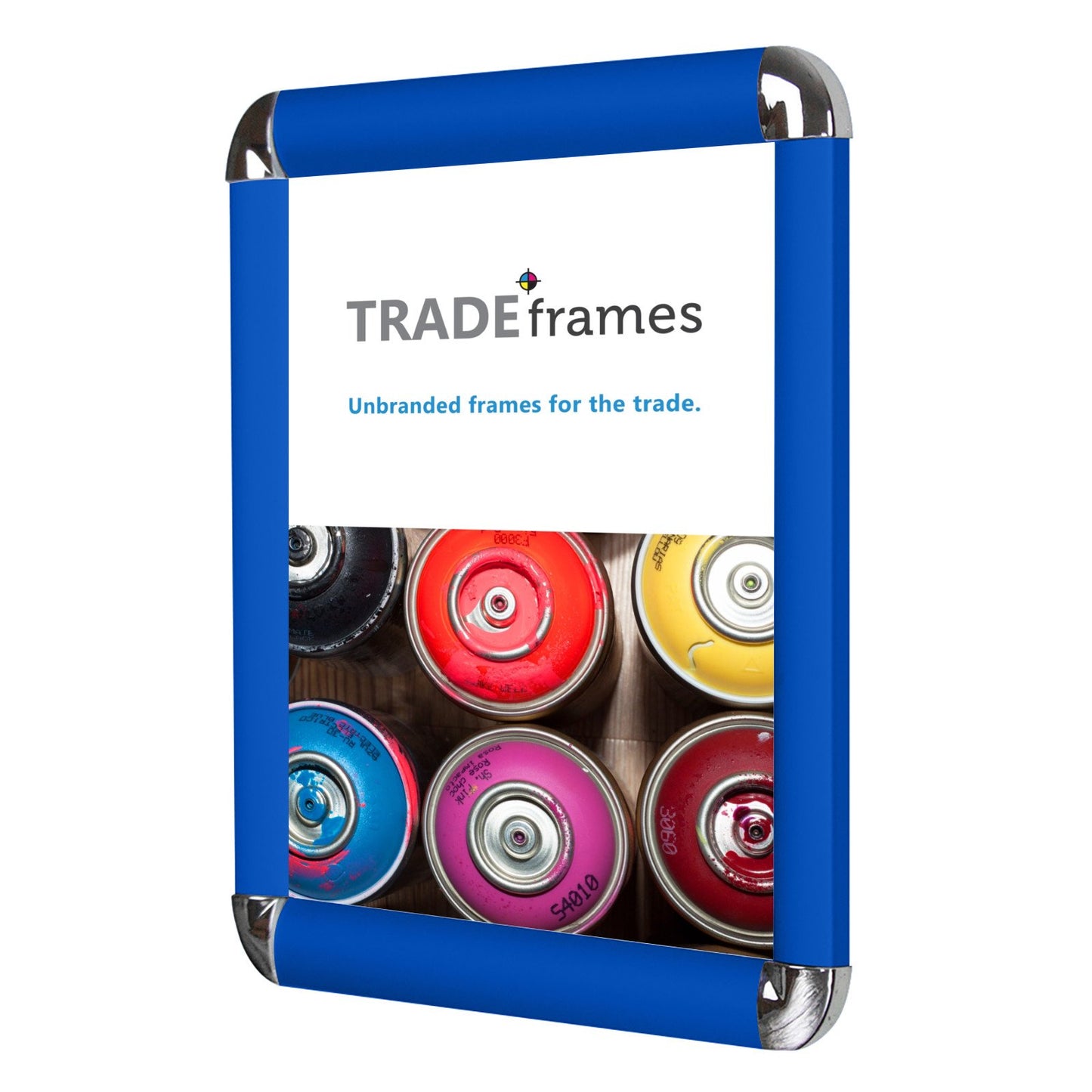 27.94 x 43.18 cm Blue Round-Cornered Snap Frame - 25MM Profile