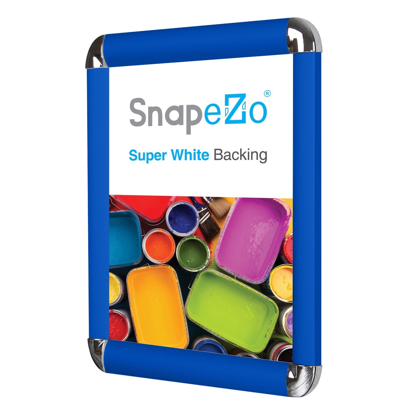 SnapeZo® 27.94 x 43.18 cm Blue Round-Cornered Snap Frame - 25MM Profile