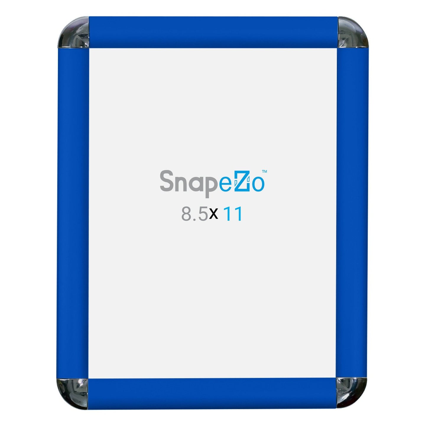 SnapeZo® 21,59 x 27,94 cm Marco a presión de esquinas redondeadas azul - Perfil de 25 mm