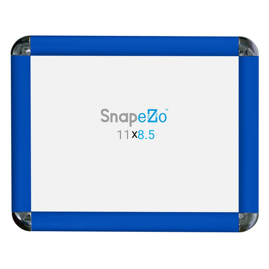 SnapeZo® 21,59 x 27,94 cm Marco a presión de esquinas redondeadas azul - Perfil de 25 mm