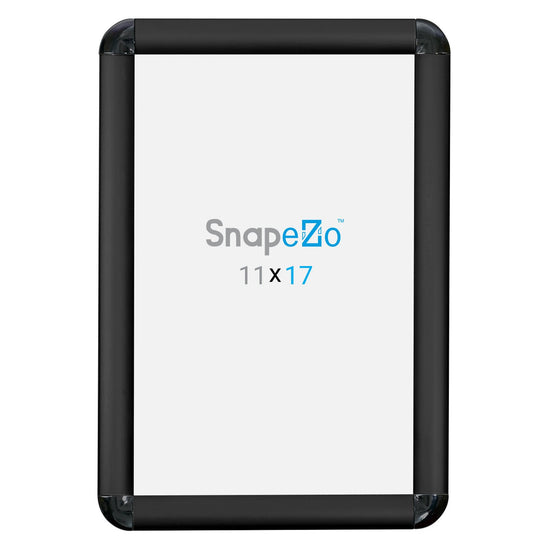 SnapeZo® 27.94 x 43.18 cm Black Round-Cornered Snap Frame - 25MM Profile