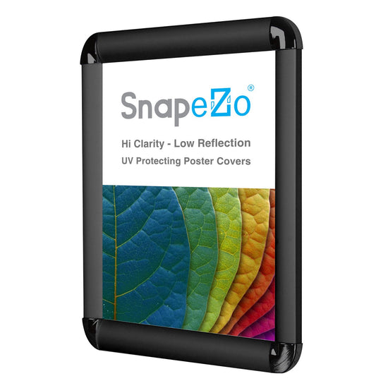 SnapeZo® 27.94 x 43.18 cm Black Round-Cornered Snap Frame - 25MM Profile