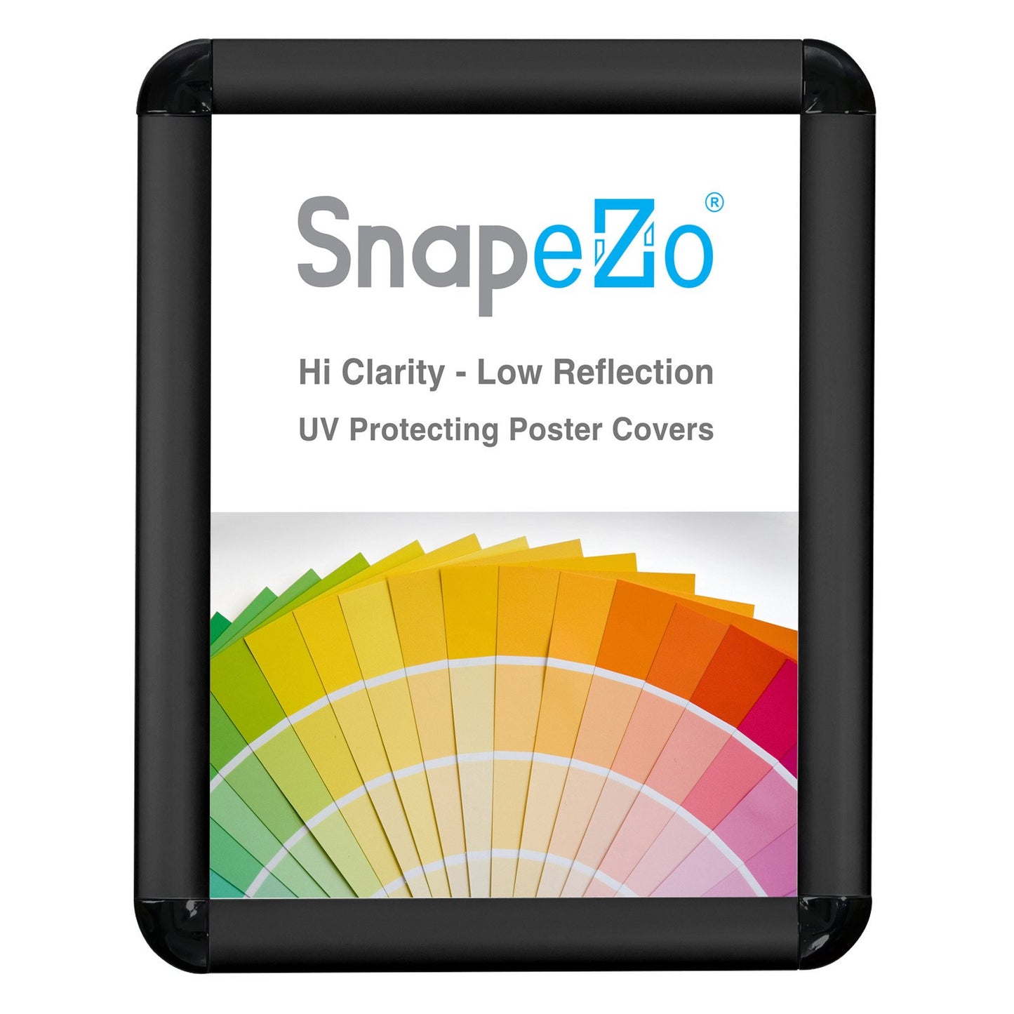 SnapeZo® 21.59 x 27.94 cm Black Round-Cornered Snap Frame - 25MM Profile