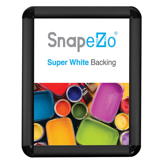 SnapeZo® 27,94 x 35,56 cm Marco a presión negro de esquinas redondeadas - Perfil de 25 mm