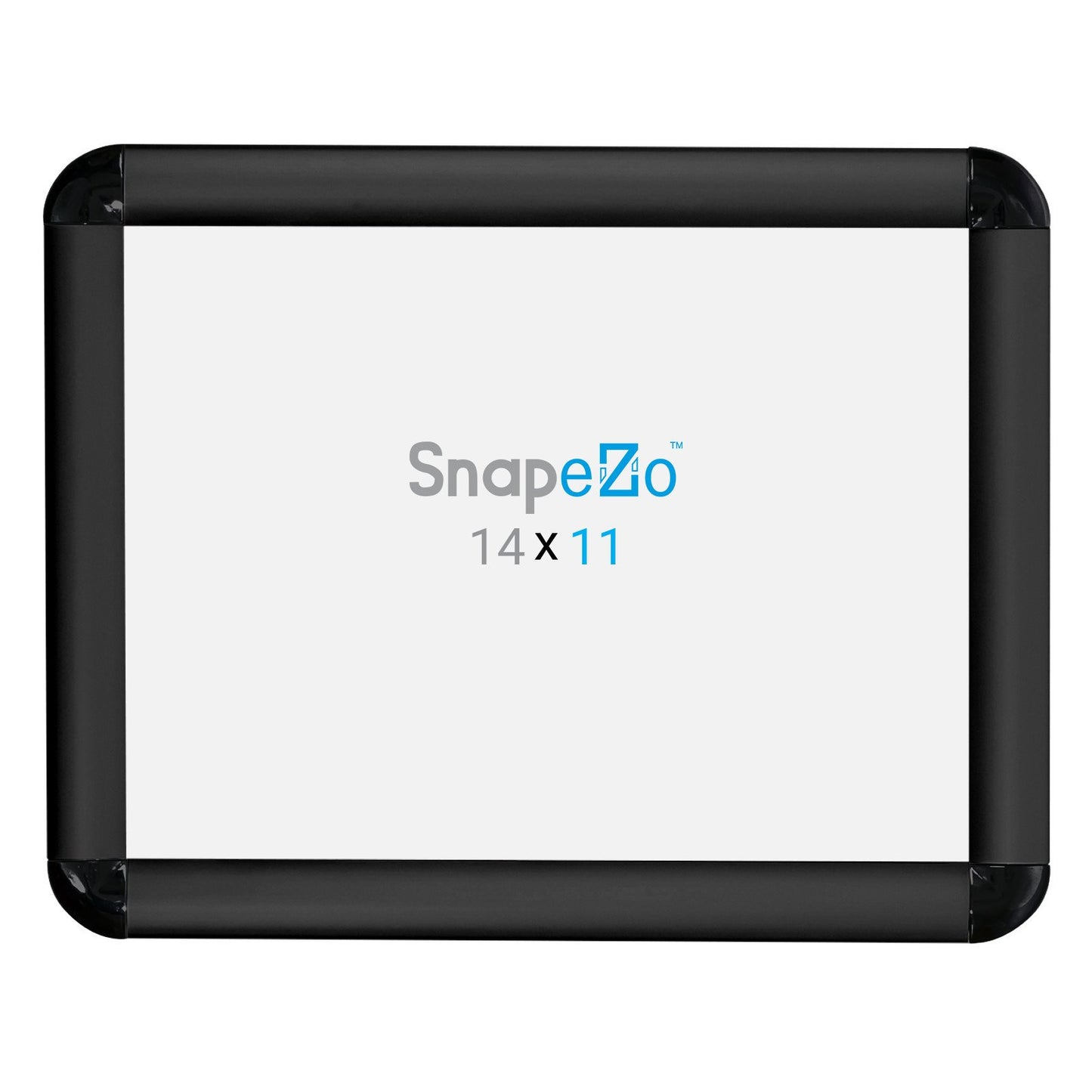 SnapeZo® 27,94 x 35,56 cm Marco a presión negro de esquinas redondeadas - Perfil de 25 mm