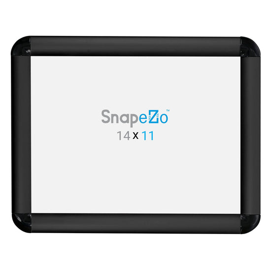 SnapeZo® 27,94 x 35,56 cm Marco a presión negro de esquinas redondeadas - Perfil de 25 mm