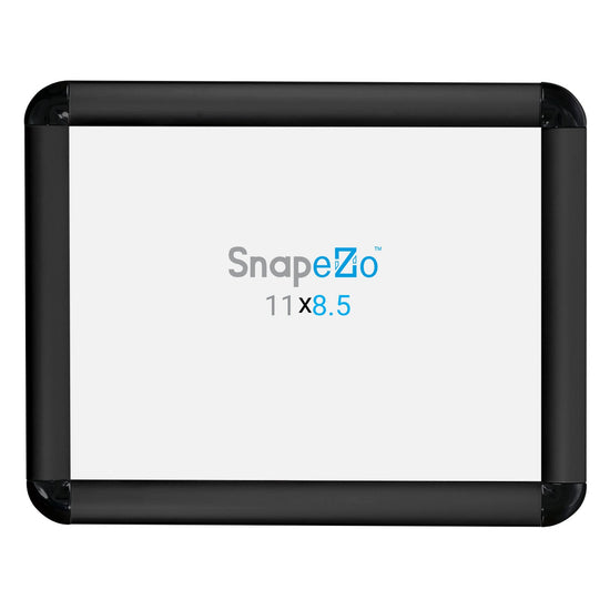 SnapeZo® 21.59 x 27.94 cm Black Round-Cornered Snap Frame - 25MM Profile