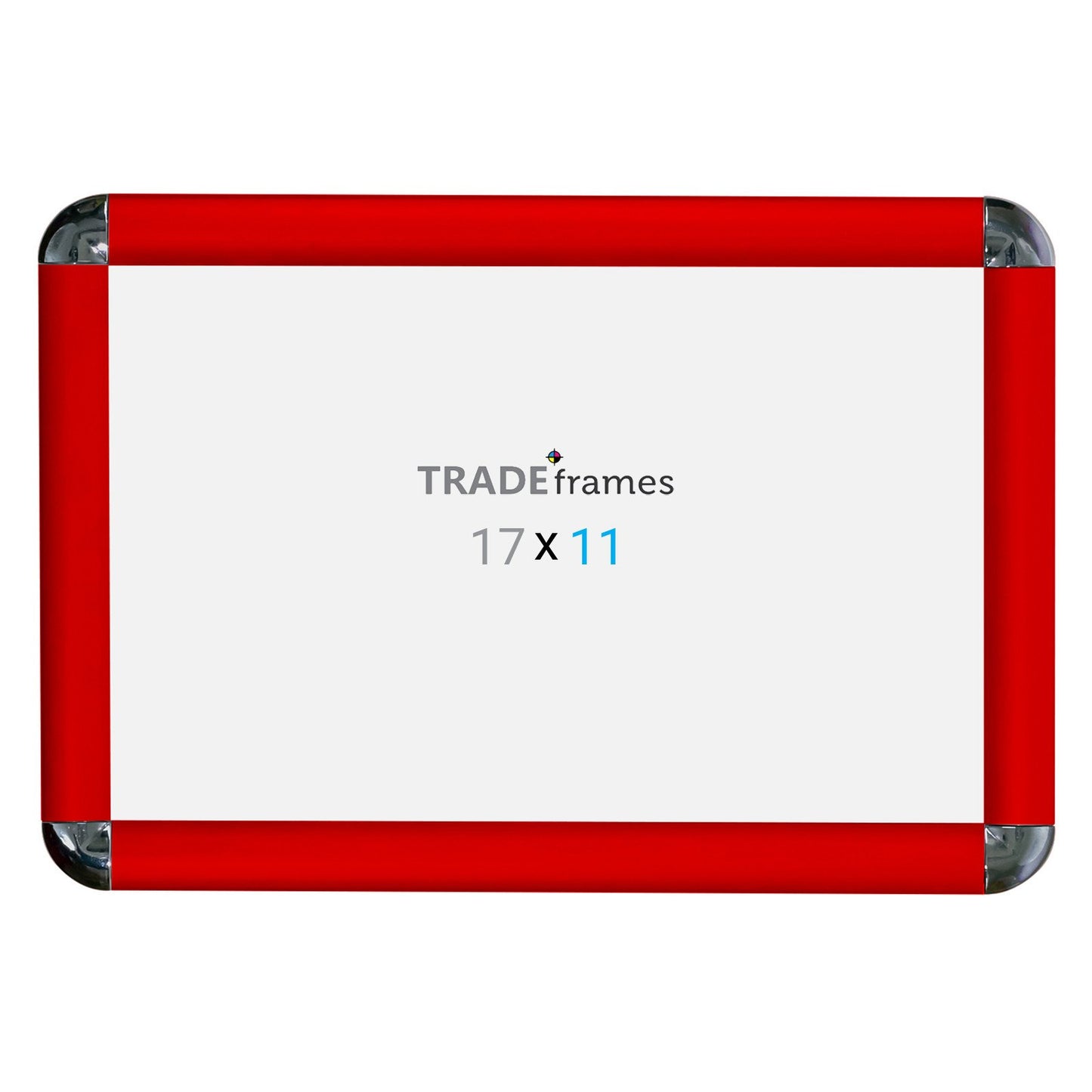 27.94 x 43.18 cm Red Round-Cornered Snap Frame - 25MM Profile