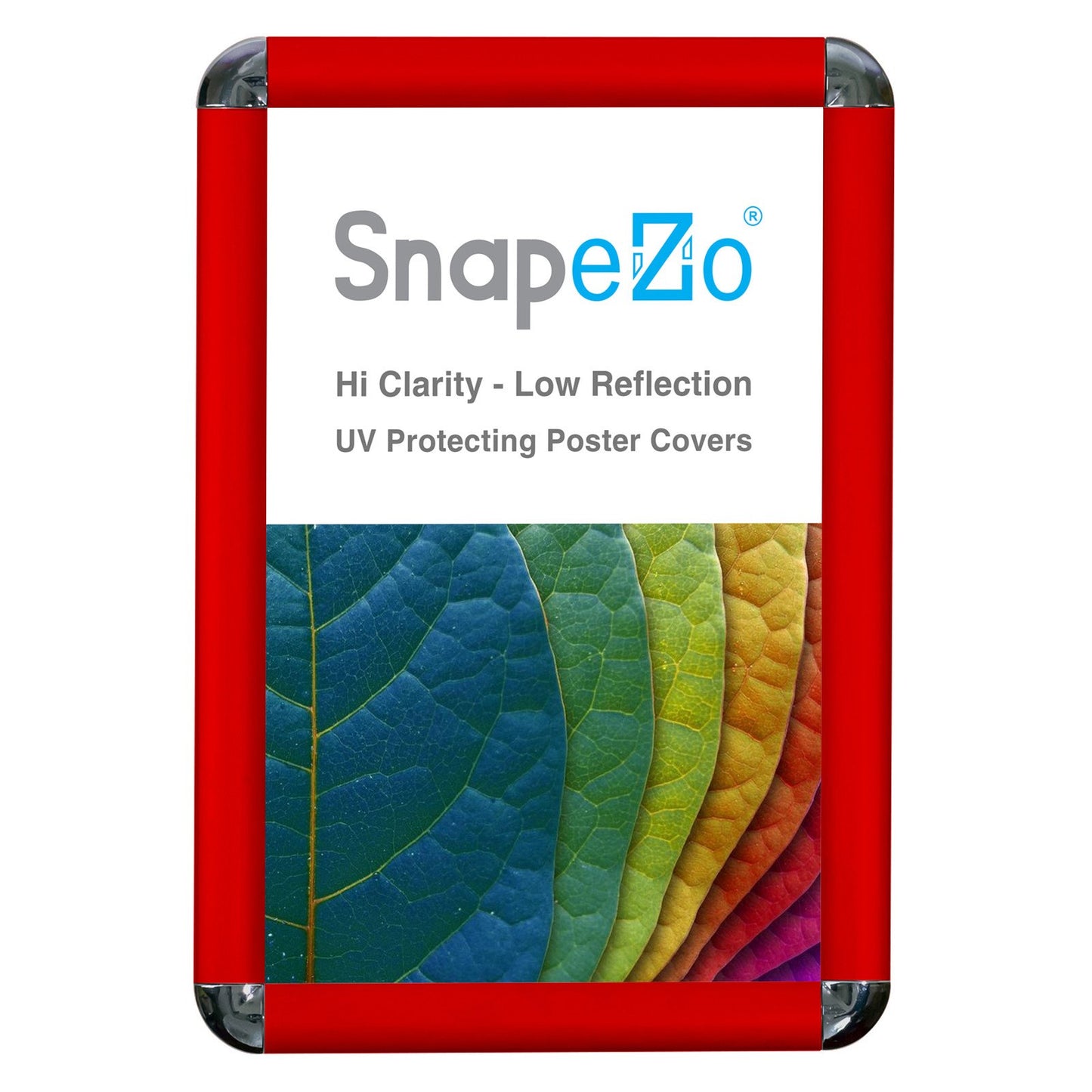 SnapeZo® 27.94 x 43.18 cm Red Round-Cornered Snap Frame - 25MM Profile