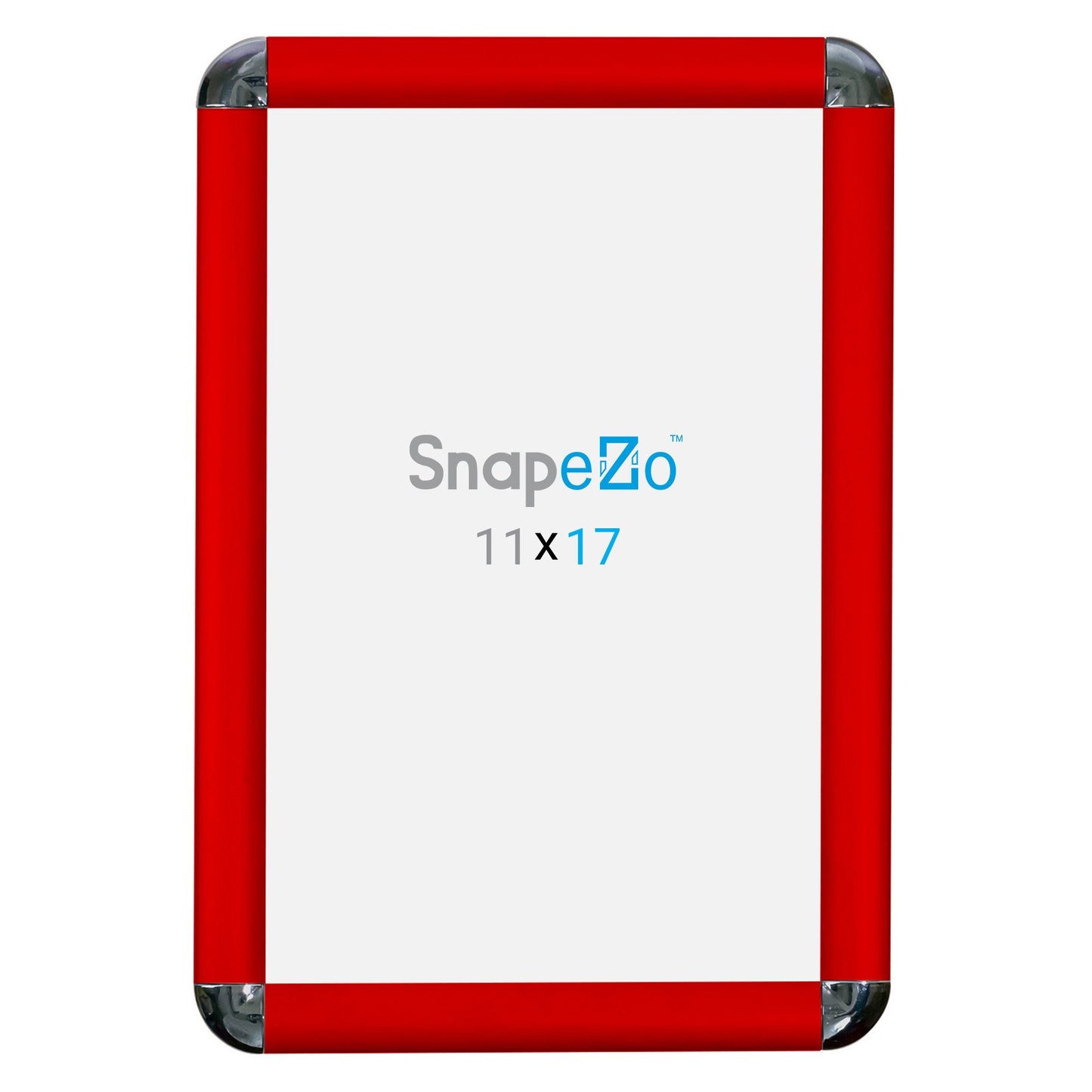 SnapeZo® 27.94 x 43.18 cm Red Round-Cornered Snap Frame - 25MM Profile