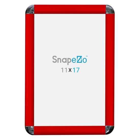 SnapeZo® 27.94 x 43.18 cm Red Round-Cornered Snap Frame - 25MM Profile