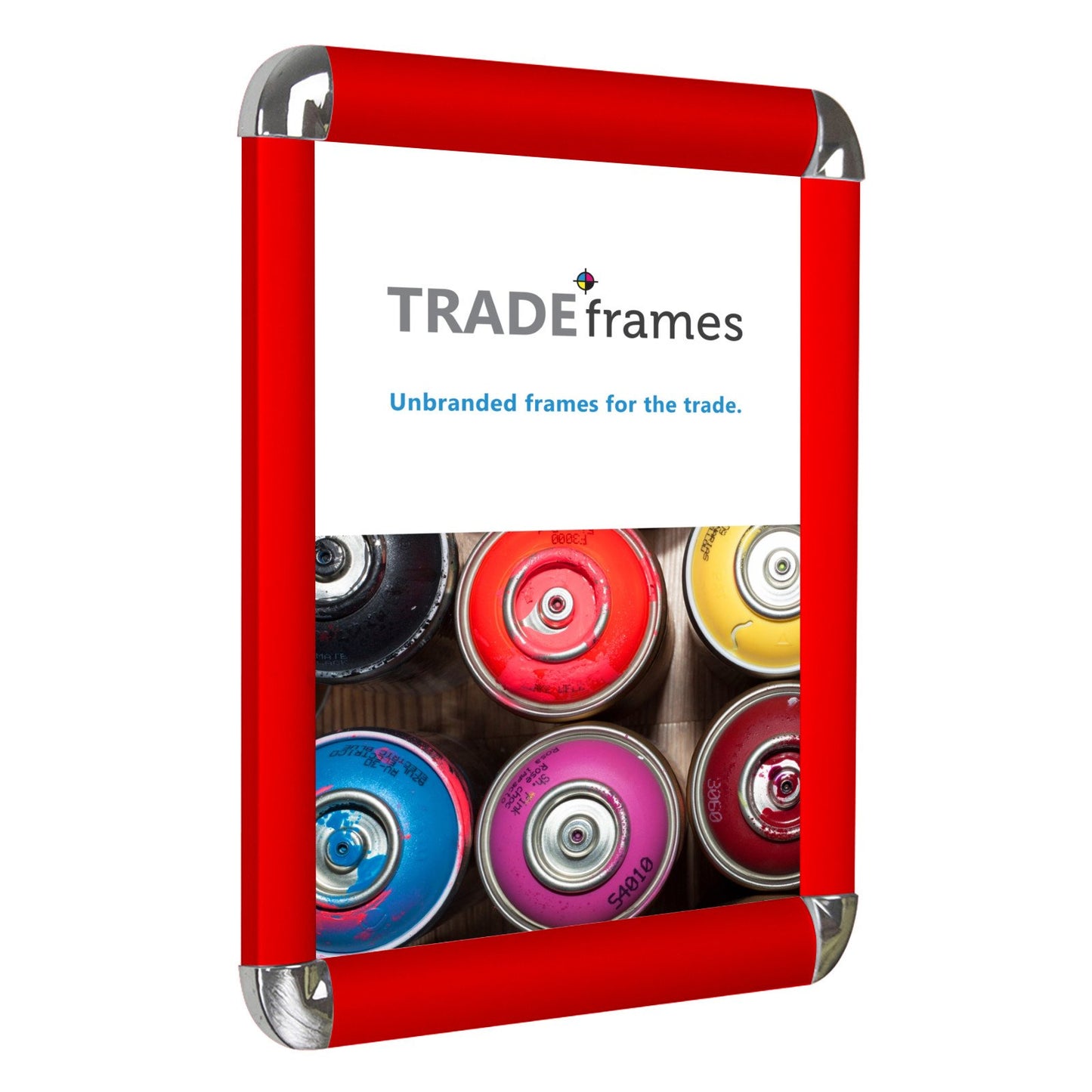 27.94 x 43.18 cm Red Round-Cornered Snap Frame - 25MM Profile