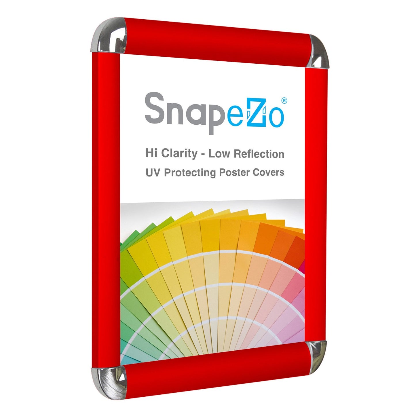 SnapeZo® 27.94 x 43.18 cm Red Round-Cornered Snap Frame - 25MM Profile