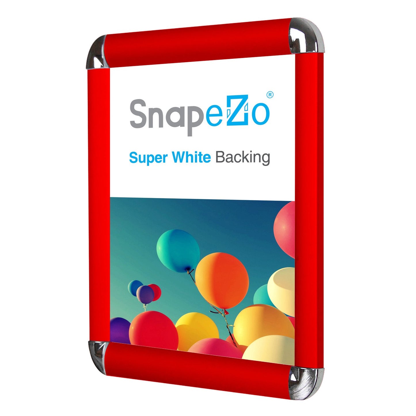 SnapeZo® 27.94 x 43.18 cm Red Round-Cornered Snap Frame - 25MM Profile