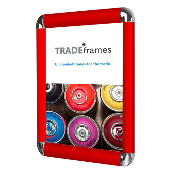 27.94 x 43.18 cm Red Round-Cornered Snap Frame - 25MM Profile