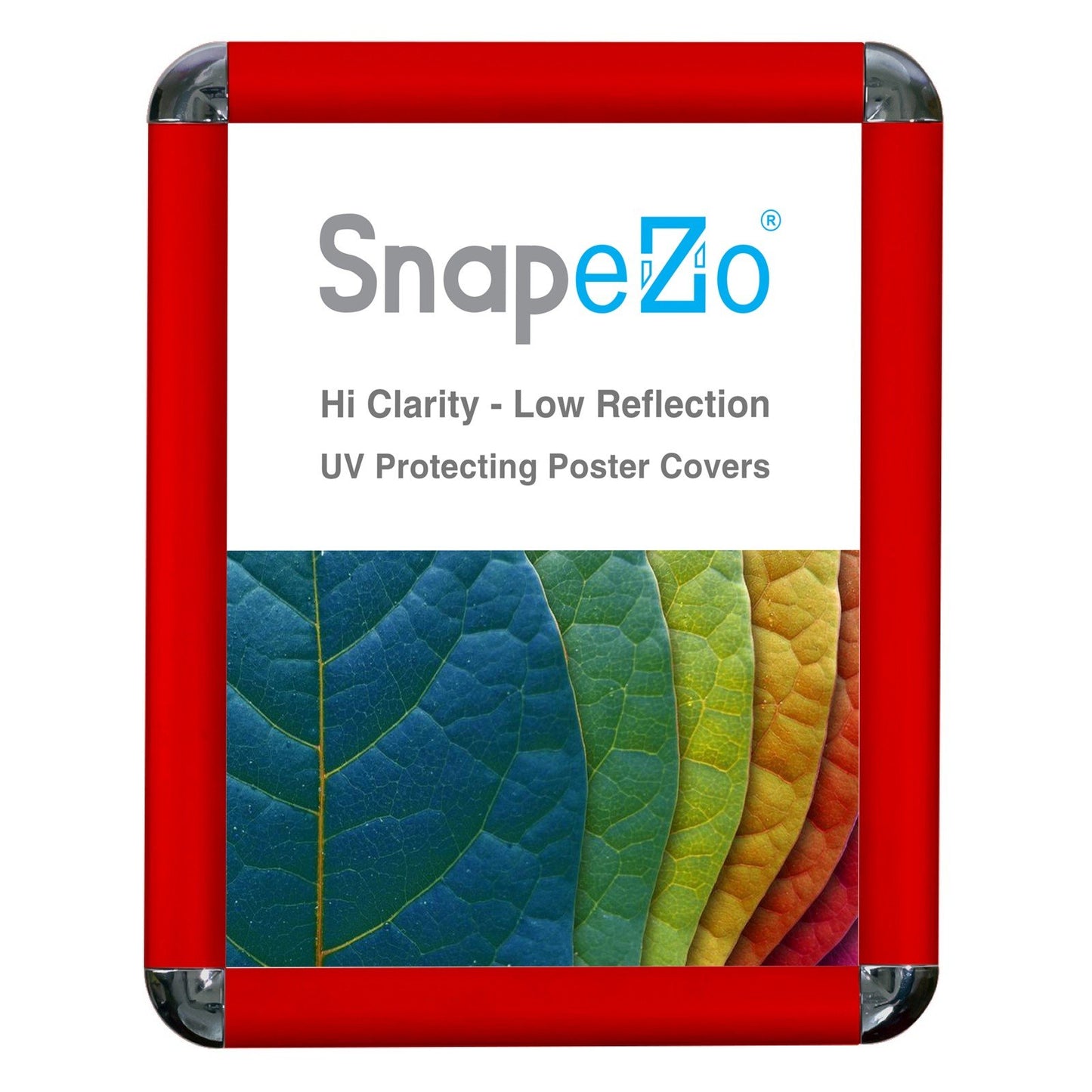 SnapeZo® 21.59 x 27.94 cm Red Round-Cornered Snap Frame - 25MM Profile