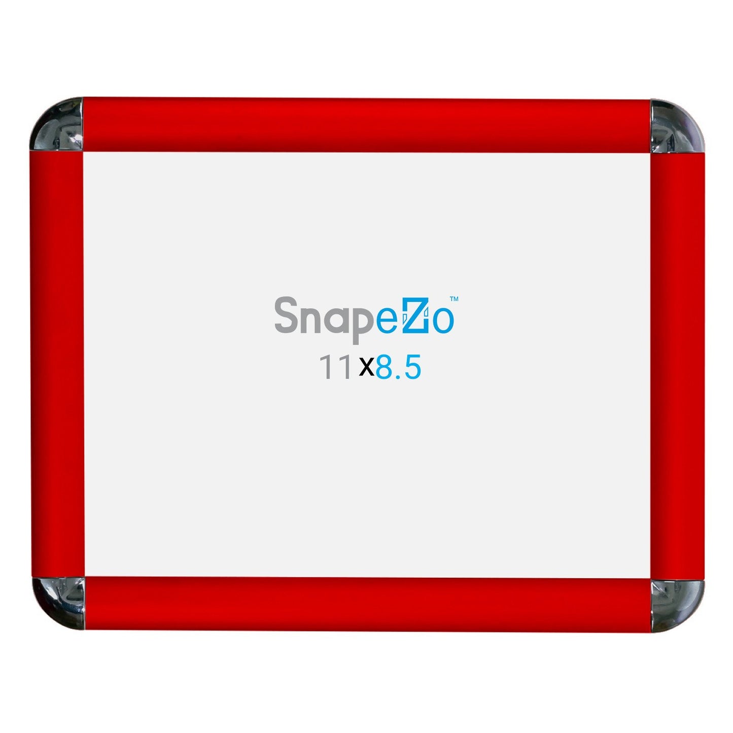 SnapeZo® 21,59 x 27,94 cm Marco a presión rojo de esquinas redondeadas - Perfil de 25 mm