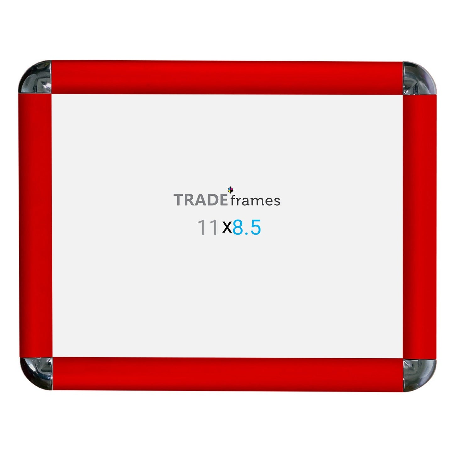 21.59 x 27.94 cm Red Round-Cornered Snap Frame - 25MM Profile