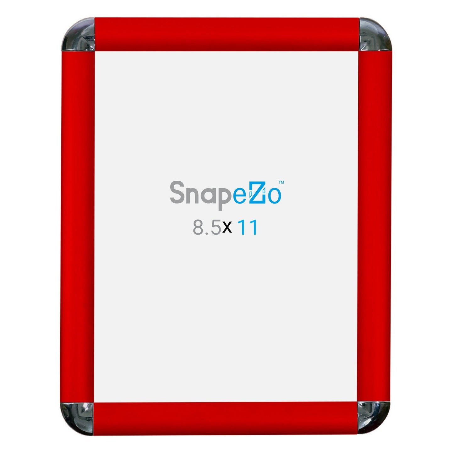 SnapeZo® 21,59 x 27,94 cm Marco a presión rojo de esquinas redondeadas - Perfil de 25 mm