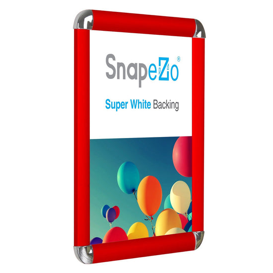 SnapeZo® 21,59 x 27,94 cm Marco a presión rojo de esquinas redondeadas - Perfil de 25 mm