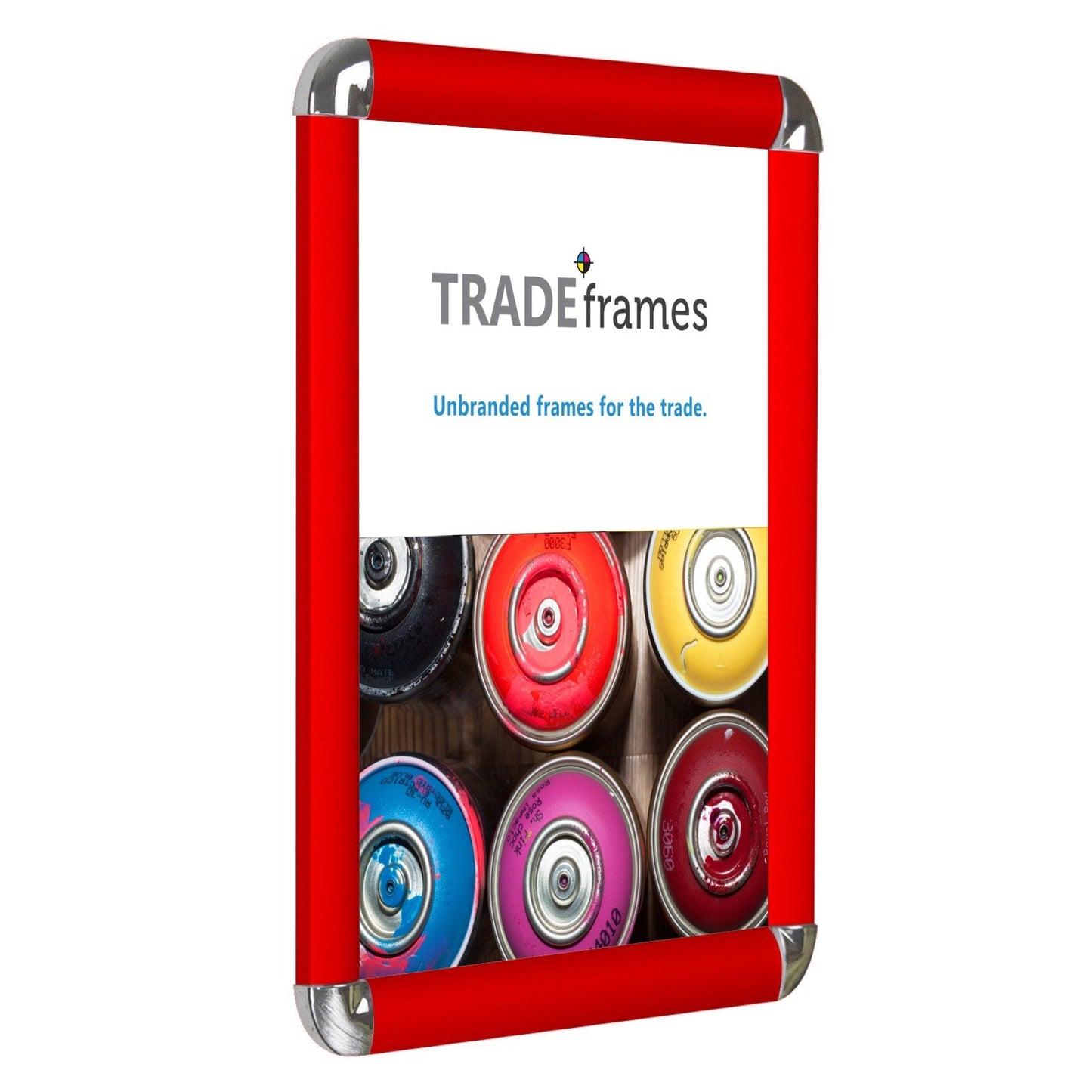 21.59 x 27.94 cm Red Round-Cornered Snap Frame - 25MM Profile