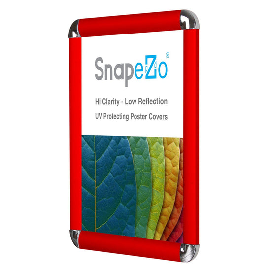 SnapeZo® 21.59 x 27.94 cm Red Round-Cornered Snap Frame - 25MM Profile