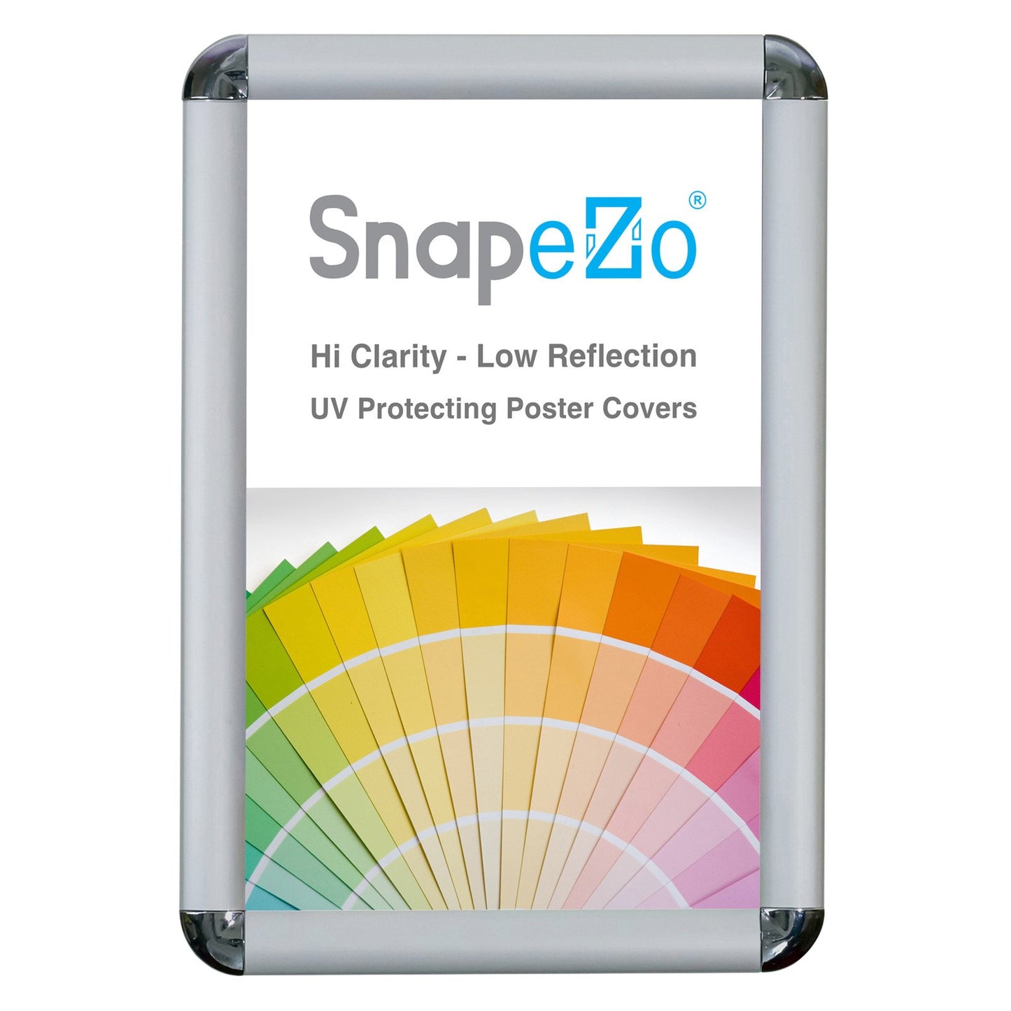 SnapeZo® 27.94 x 43.18 cm Silver Round-Cornered Snap Frame - 25MM Profile