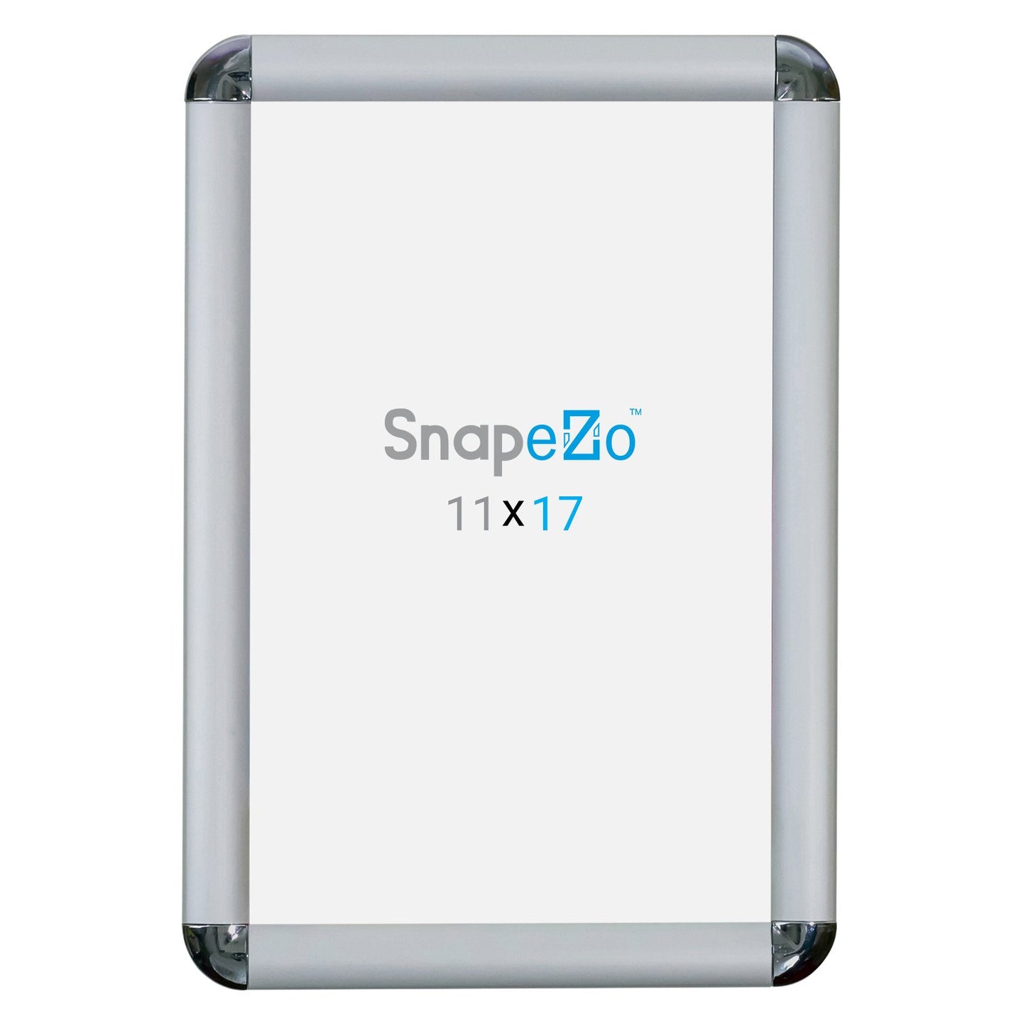 SnapeZo® 27.94 x 43.18 cm Silver Round-Cornered Snap Frame - 25MM Profile