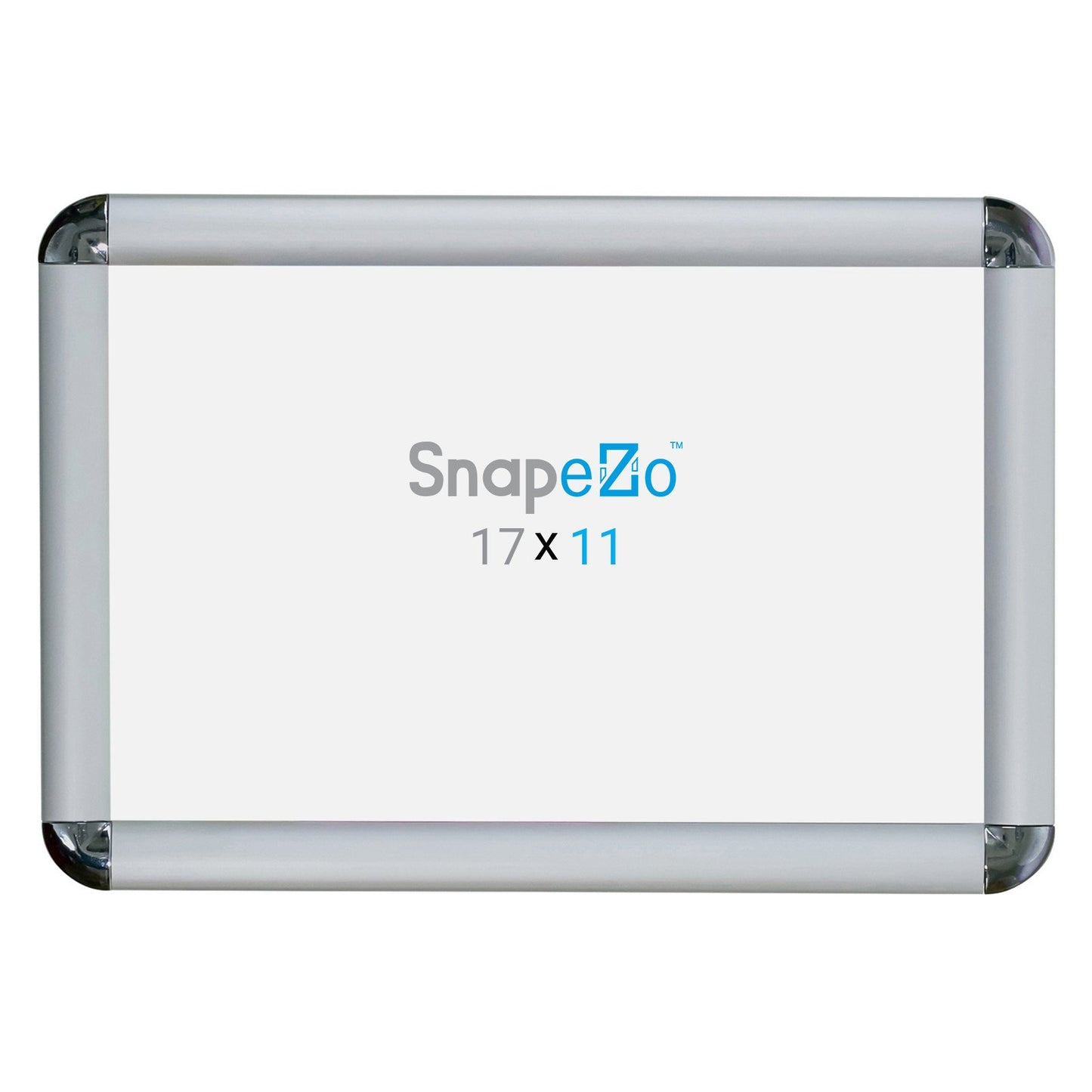 SnapeZo® 27.94 x 43.18 cm Silver Round-Cornered Snap Frame - 25MM Profile