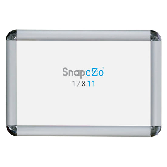 SnapeZo® 27.94 x 43.18 cm Silver Round-Cornered Snap Frame - 25MM Profile