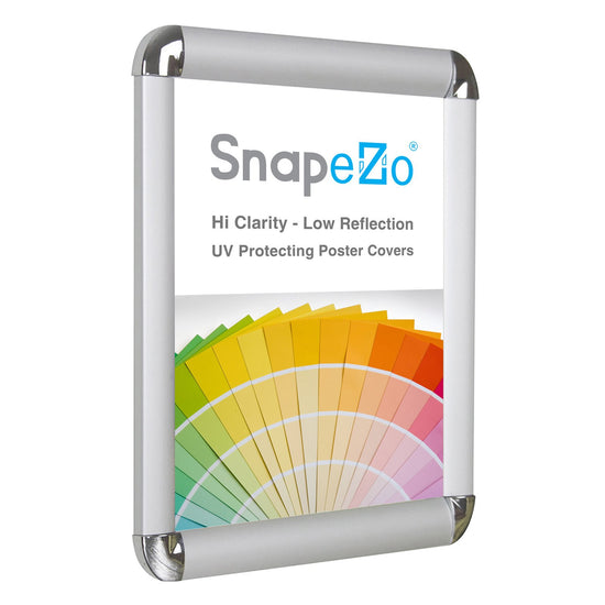 SnapeZo® 27.94 x 43.18 cm Silver Round-Cornered Snap Frame - 25MM Profile