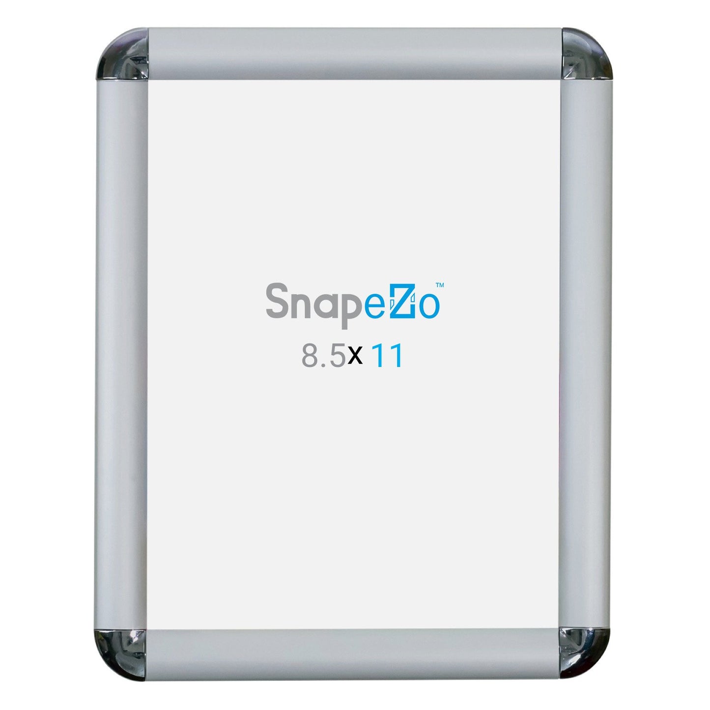 SnapeZo® 21.59 x 27.94 cm Silver Round-Cornered Snap Frame - 25MM Profile