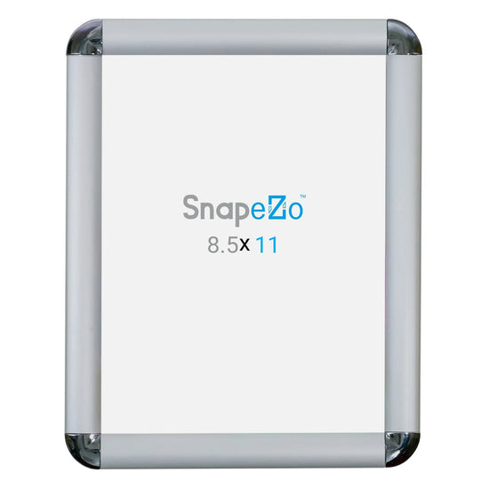 SnapeZo® 21.59 x 27.94 cm Silver Round-Cornered Snap Frame - 25MM Profile