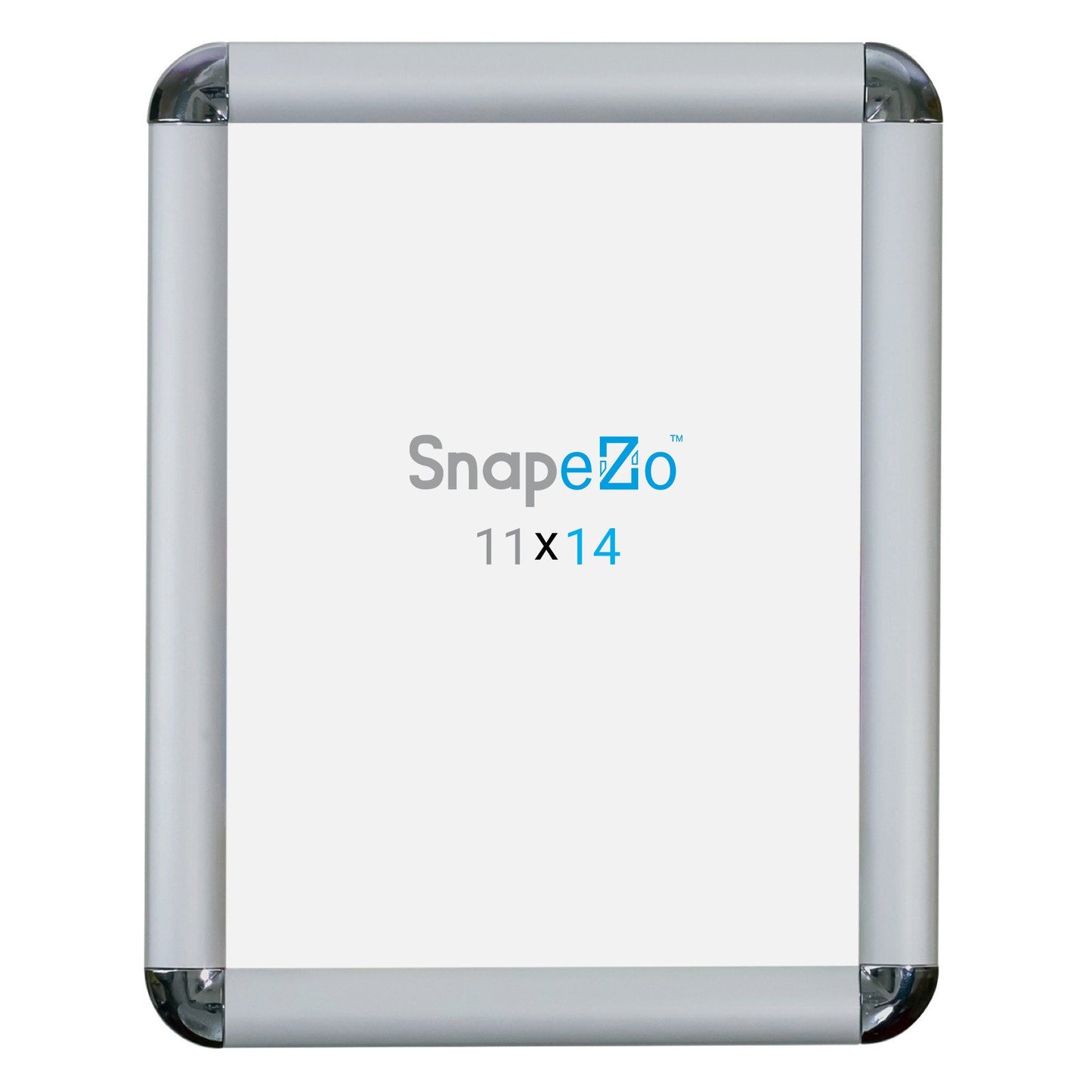 SnapeZo® 27.94 x 35.56 cm Silver Round-Cornered Snap Frame - 25MM Profile