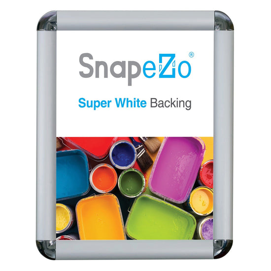 SnapeZo® 27.94 x 35.56 cm Silver Round-Cornered Snap Frame - 25MM Profile