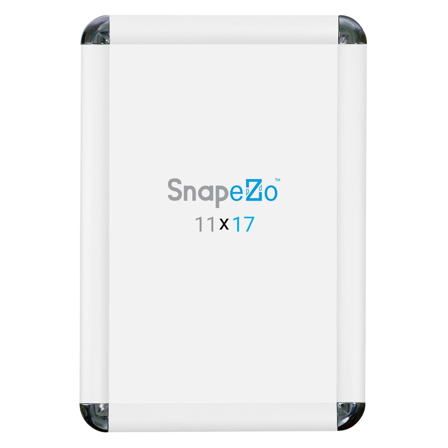 SnapeZo® 27.94 x 43.18 cm White Round-Cornered Snap Frame - 25MM Profile