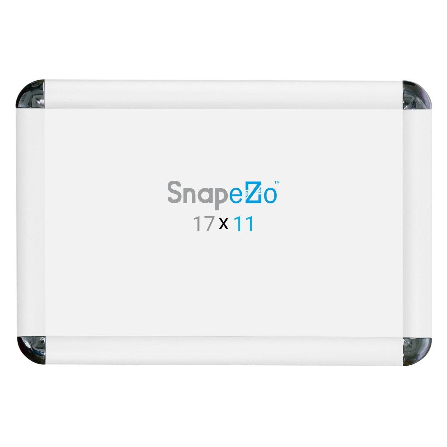 SnapeZo® 27.94 x 43.18 cm White Round-Cornered Snap Frame - 25MM Profile