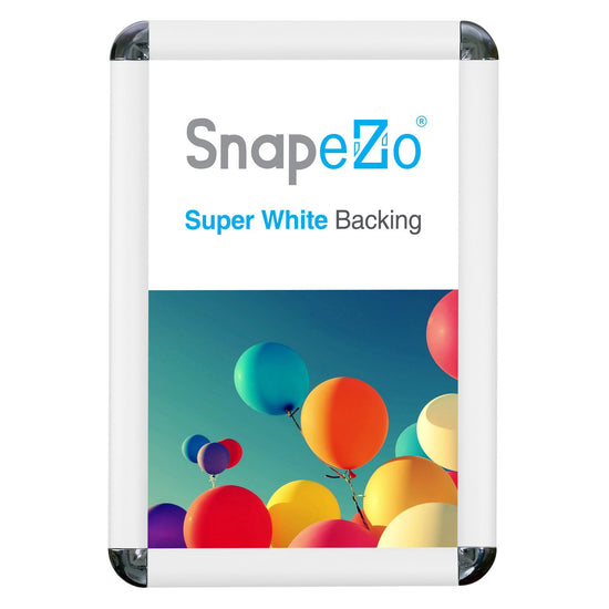 SnapeZo® 27.94 x 43.18 cm White Round-Cornered Snap Frame - 25MM Profile