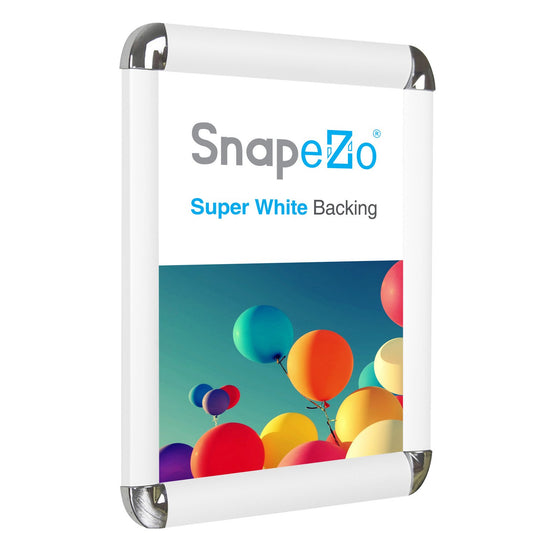 SnapeZo® 27.94 x 43.18 cm White Round-Cornered Snap Frame - 25MM Profile