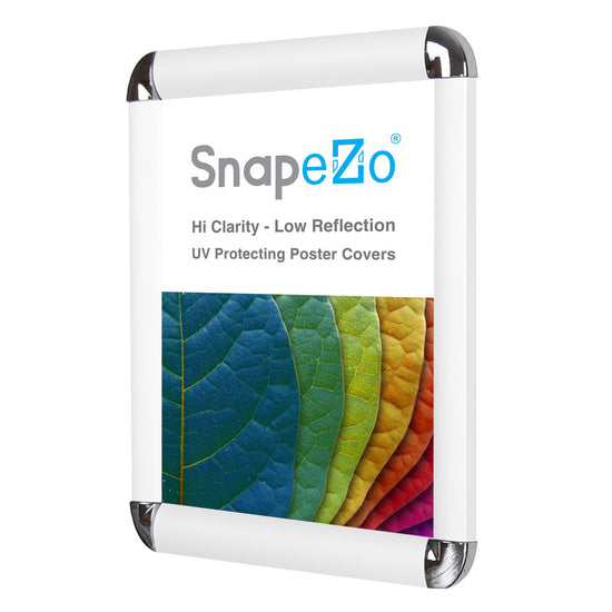 SnapeZo® 27.94 x 43.18 cm White Round-Cornered Snap Frame - 25MM Profile