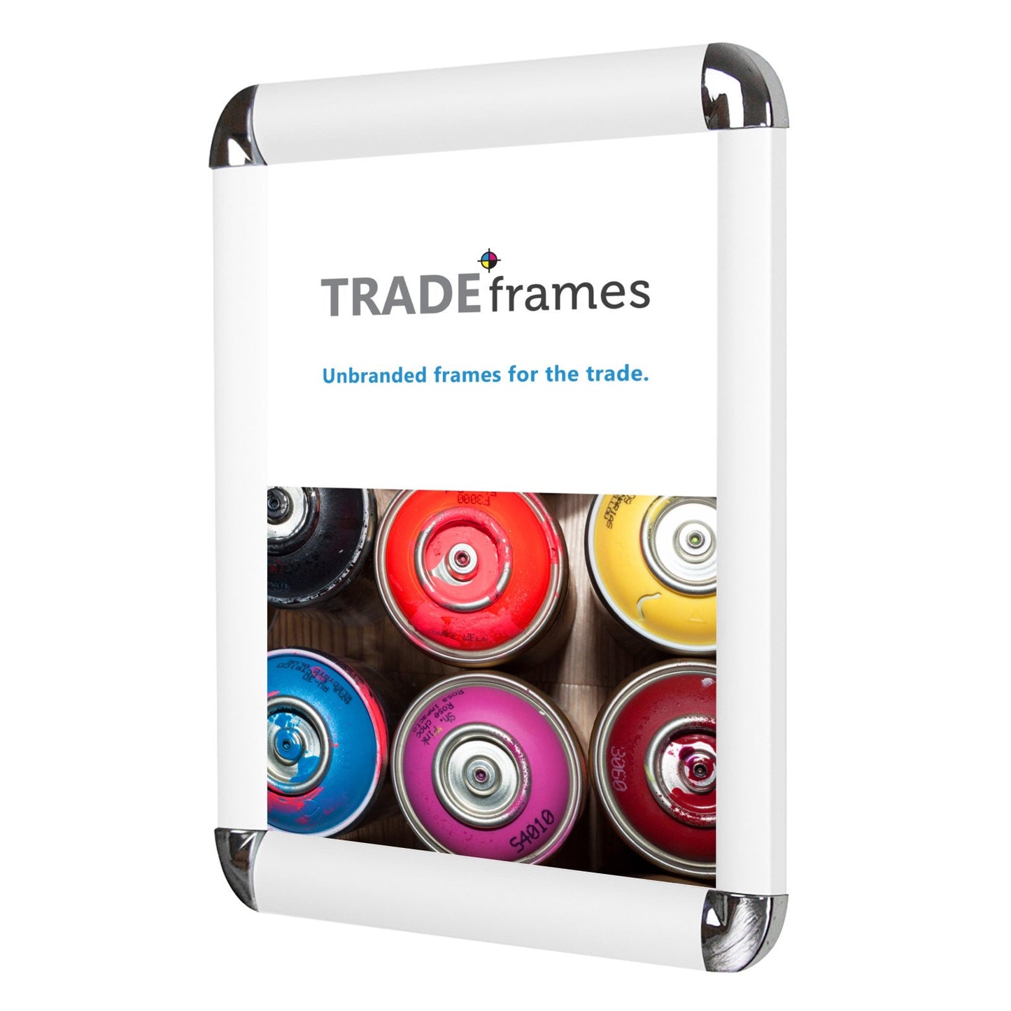 27.94 x 43.18 cm White Round-Cornered Snap Frame - 25MM Profile