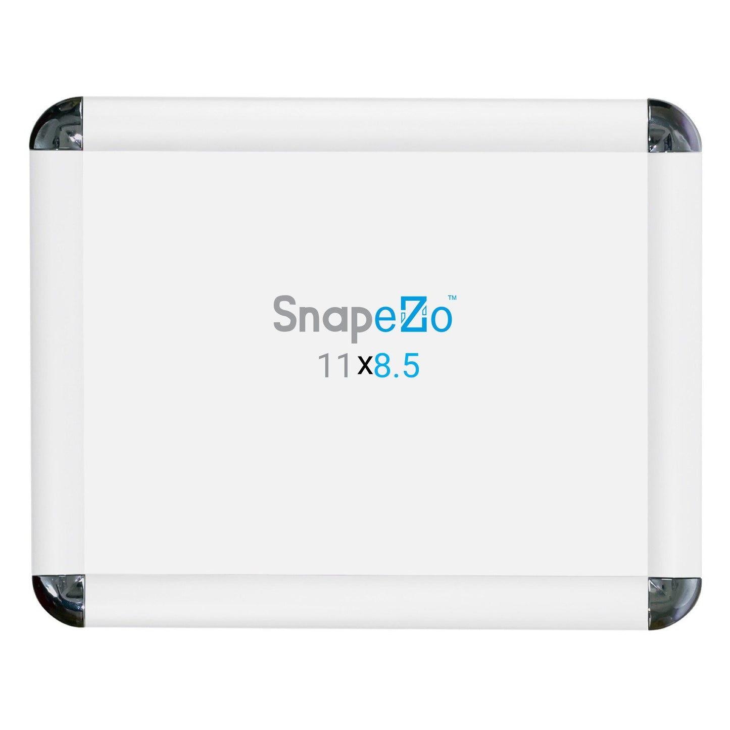 SnapeZo® 21,59 x 27,94 cm Marco a presión blanco de esquinas redondeadas - Perfil de 25 mm