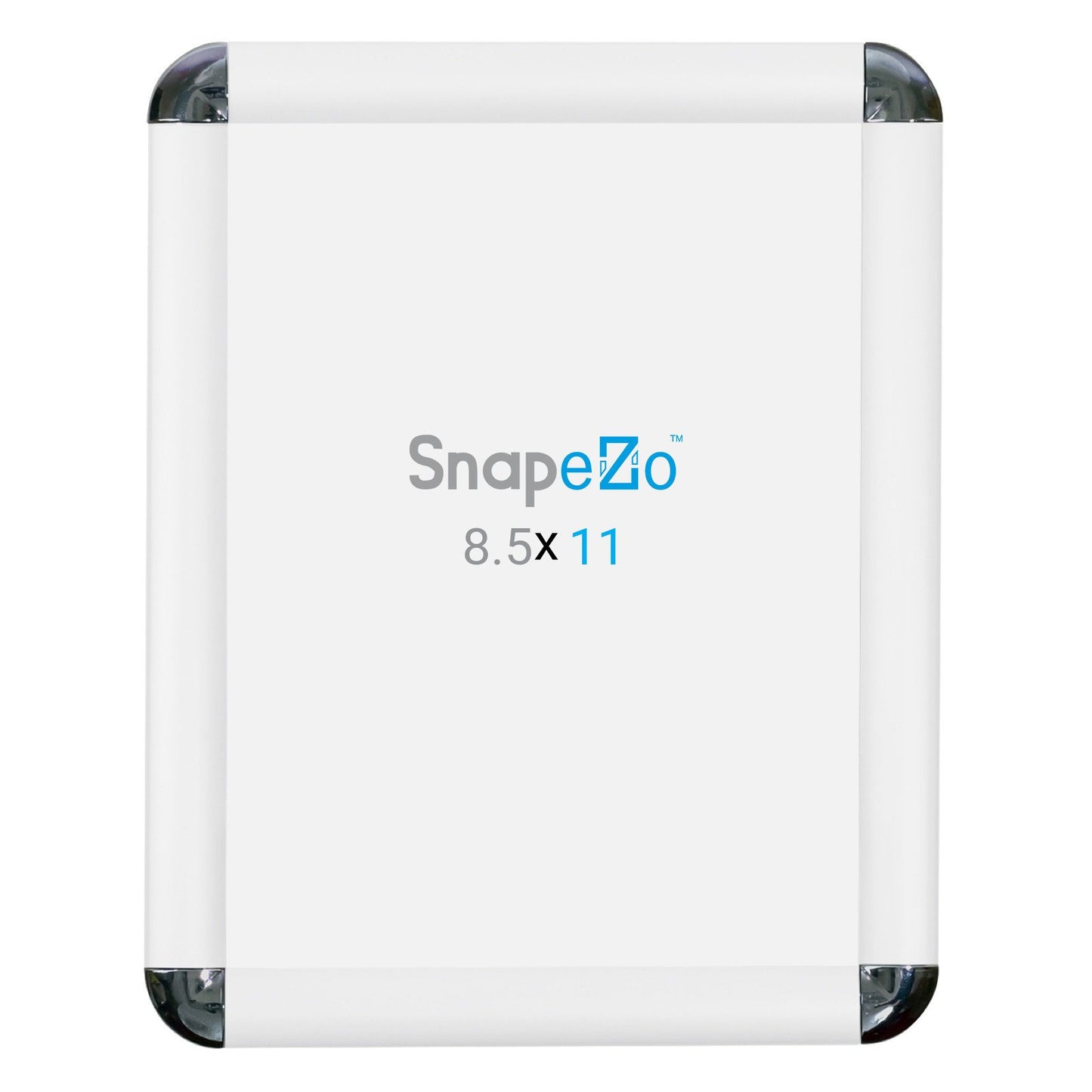 SnapeZo® 21.59 x 27.94 cm White Round-Cornered Snap Frame - 25MM Profile