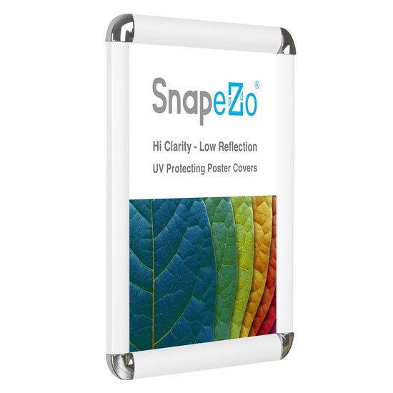 SnapeZo® 21.59 x 27.94 cm White Round-Cornered Snap Frame - 25MM Profile