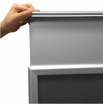 B2 Silver A-Board with Easy Topper - 32MM Profile